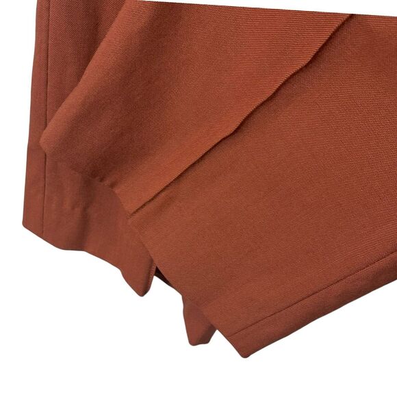 Theory Hartsdale Contour Wool Trousers Rust Women’s Size 4 Cropped Career - Picture 7 of 12